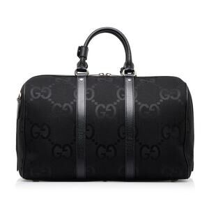 Gucci Jumbo GG fabric and leather duffle bag NEW
